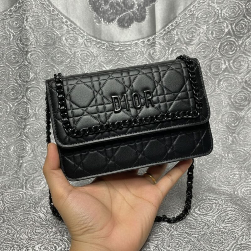 Black Quilted Chain Sling Bag Dhaka