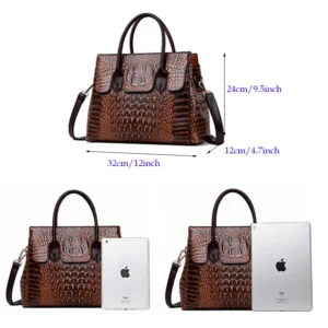 Women’s Genuine Leather Crocodile Crossbody