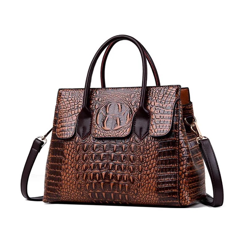 Women Genuine Leather Bag Crocodile Crossbody Bag BD