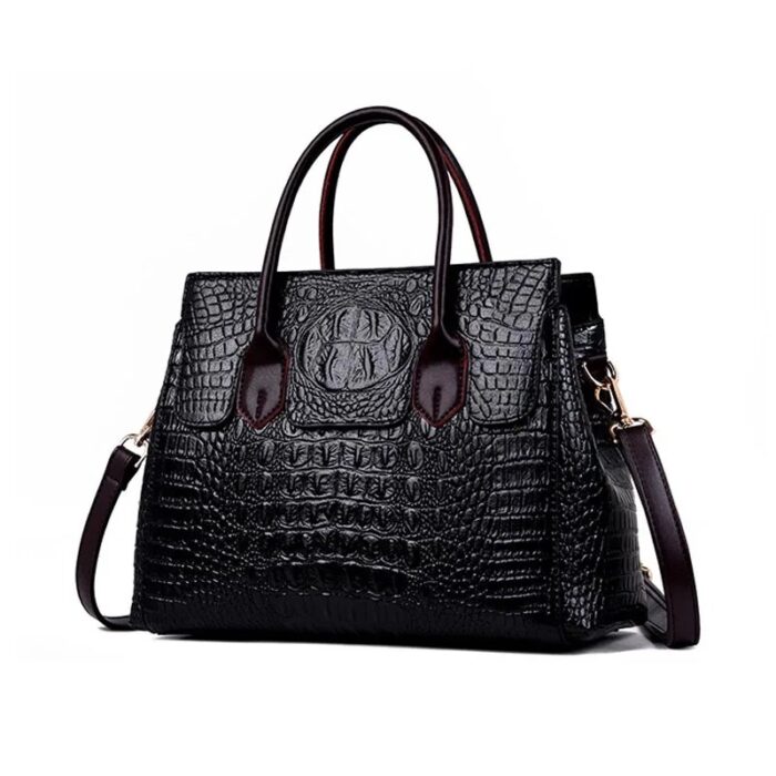 Women Genuine Leather Bag Crocodile Crossbody Bag BD