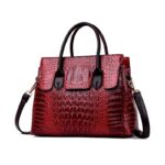 Women Genuine Leather Bag Crocodile Crossbody Bag BD