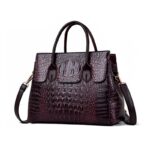 Women Genuine Leather Bag Crocodile Crossbody Bag BD