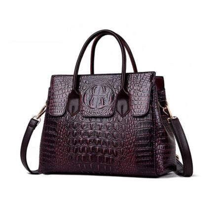 Women Genuine Leather Bag Crocodile Crossbody Bag BD
